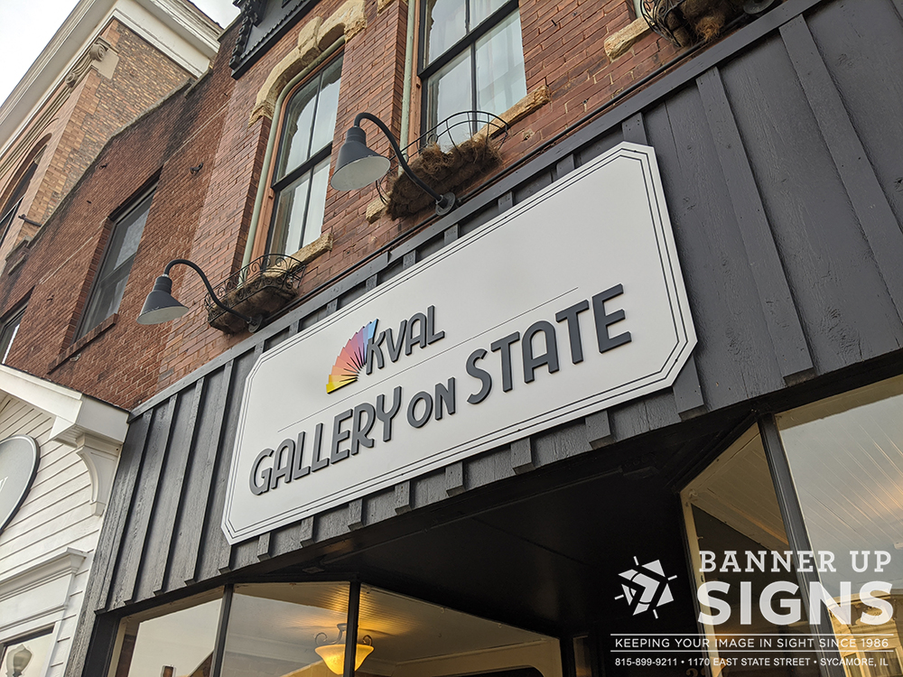 Kishwaukee Valley Art League loved the sign that Banner Up Signs created and installed in down town Sycamore for their gallery.