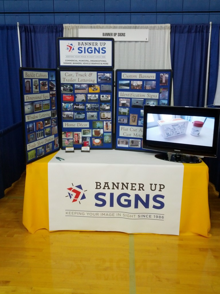Banner Up is a premier trade show supplier from simply table throws to elaborate displays, we can make your booth pop. 