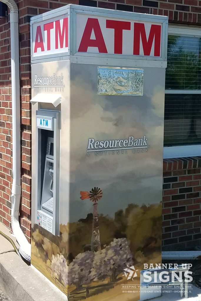 Resource Bank stands out compared to other local banks thanks to their unique ATM wraps at every location.