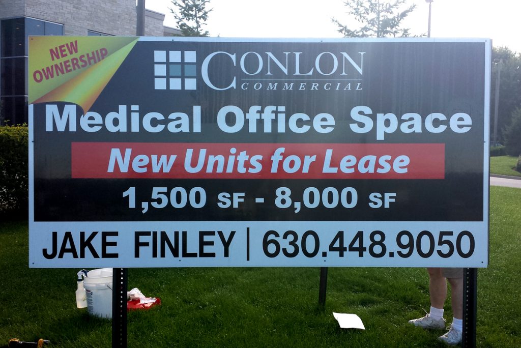A large Conlon Companies  sign advertises medical offices for lease.